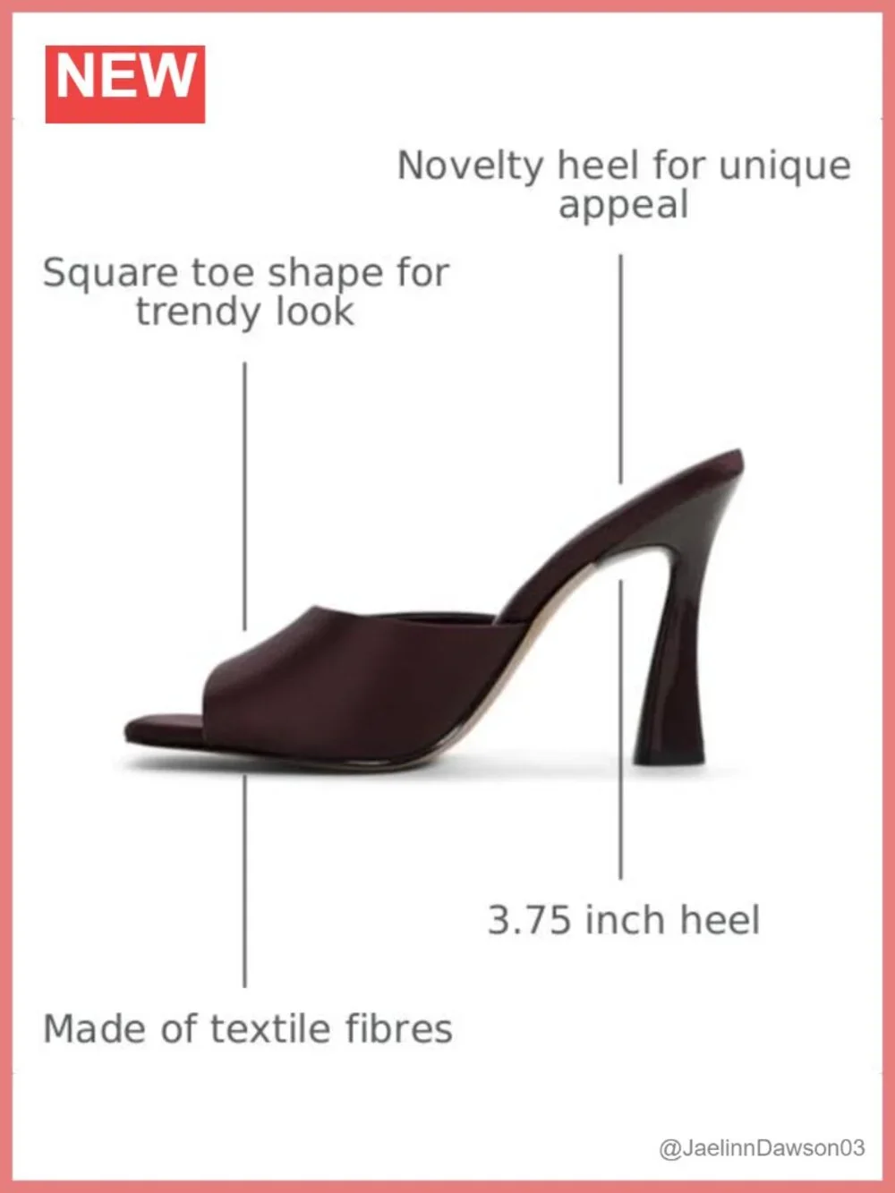 Women's Square Toe Block Heel Sandals with Novelty Heel